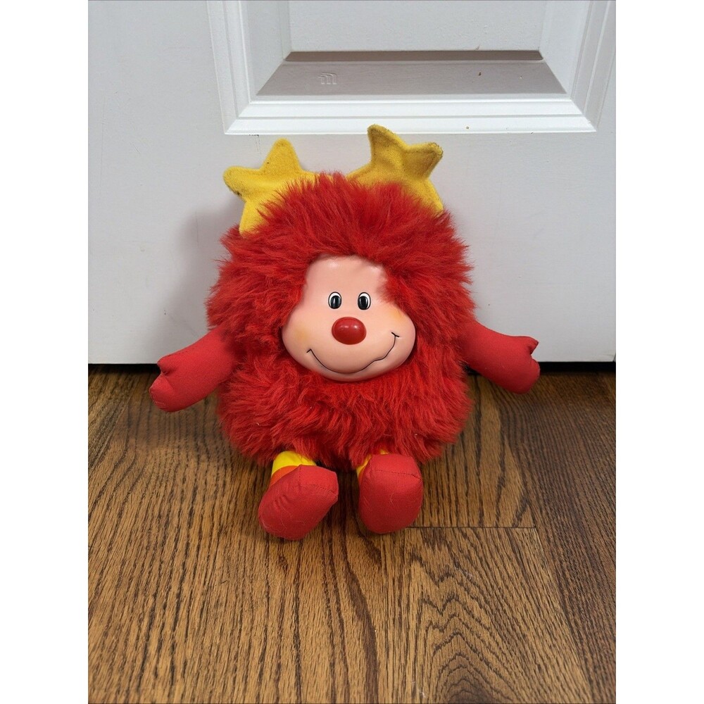 Rainbow Brite 12" RED TWINK Sprite Mattel Hallmark Plush Stars ears Vintage 1983